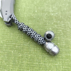 Titanium Alloy Knife Lanyard Bead Paracord End Pendant EDC charm DIY Zip Pull 07FC0E-D4 - KOEEK