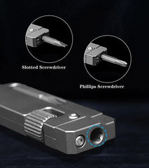 For EDC Titanium Alloy Multi tool Adjustable Wrench Pocket With Bit Holder HOT 07FC0E-D4 - KOEEK