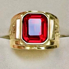 Tourmaline Ring for Men Size 10 Closed Band Fashion Jewelry Non Tarnish 07FC0E-D4 - KOEEK