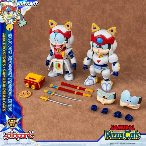 In Stock YOLOPARK 13.3cm Samurai Pizza Cats AMK PRO Series Speedy Model Kit TOY YOLOPARK - KOEEK
