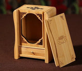 4.2" Portable Buddha Wood Bamboo Altar Butsudan Shrine God Zen House Pet Ashes 07FC0E-D4 - KOEEK