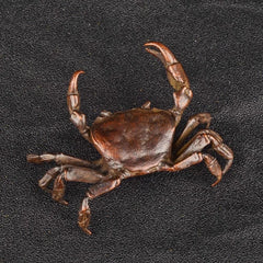 Chinese Collectible Old Pure Copper Handwork Antique Crab Little Ornament Statue 07FC0E-D4 - KOEEK