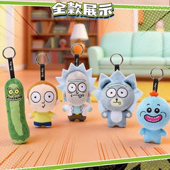 HUGKIS Official Rick and Morty Plush Keychain Bag Charm Doll Rick bear Gift Toy 07FC0E-D4 - KOEEK