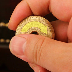 Solid Brass Fidget Slider Clicker Coin Tai Chi Haptic for Adult EDC Lucky Toys 07FC0E-D4 - KOEEK
