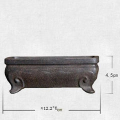 4.8" inch Purple Sand Bonsai Pot Mini Desktop Plant Succulent Flowerpot 07FC0E-D4 - KOEEK