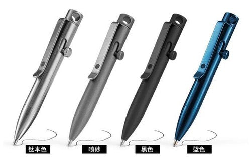 Titanium Alloy Ball Point Pen Portable Collection Writing Short Pen EDC Tools 07FC0E-D4 - KOEEK
