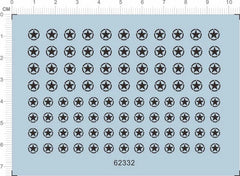 US 4.5mm 5mm Military Black Star Insignia Tank Panzer Vehicle Water Slide Decal 07FC0E-D4 - KOEEK