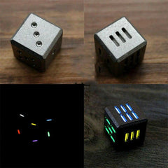 TC4 Titanium Alloy Luminous Dice Toy Chilled Red Wine Beer Dice Gift EDC Toys 07FC0E-D4 - KOEEK