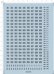 1/72 German Armored Tank Turret 5mm 0-9 Number Panzer Vehicle Water Decal Black 07FC0E-D4 - KOEEK