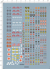 1/16 WWII US AM-WORKS LW16003 Badge Armband Military Insignias Water Slide Decal 07FC0E-D4 - KOEEK