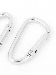 Outdoor Metal D Ring Shaped Snap Clip Key Chain Holder Carabiner Hook 10pcs 07FC0E-D4 - KOEEK