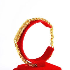 Lady's 24k Thai Baht Yellow Gold Plated Bangle Bracelet 07FC0E-D4 - KOEEK