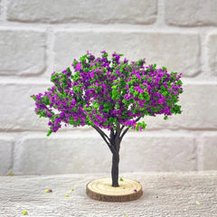 7cm Sand Table Model Tree Handmade Park Scene Tree Purple Flower Tree 07FC0E-D4 - KOEEK