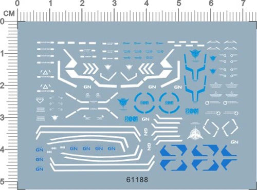 Detail Up 1/144 Scale RG HG GN-001 00 EXIA GDM Model Kit Water Slide Decal 07FC0E-D4 - KOEEK