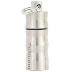 Hot Pure Titanium Waterproof Case Box Pendant EDC Portable Bottle With Keyring 07FC0E-D4 - KOEEK
