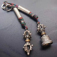 Tibetan Buddhist Mala Counter Vajra Bell Dorje DIY Bodhi Bead Bracelet Accessory 07FC0E-D4 - KOEEK