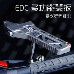EDC Titanium Alloy Mini Adjustable Spanner Wrench Handle Rrepair Multi-Tools 07FC0E-D4 - KOEEK