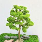 15cm Artificial Spring Green Wire Tree Miniature Landscape Model Craft Materials 07FC0E-D4 - KOEEK