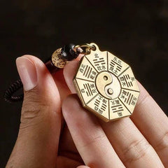 Five Elements Bagua Fu Yin Yang Talisman Pendant Mascot Keychain 07FC0E-D4 - KOEEK
