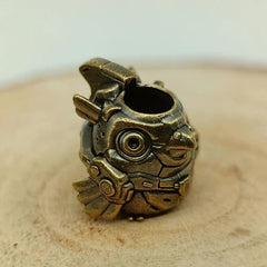 Robot Bird Brass Bead Parachute Cord Knife Lanyard Pendant EDC DIY Accessories 07FC0E-D4 - KOEEK