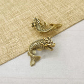 2pc Brass Fish Transformation Dragon Keychain Pendant Carp Leaping Dragon Gate 07FC0E-D4 - KOEEK