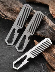 Titanium Hair Beared Comb Anti Static Pocket Multi Tool Bottle Opener Wrench EDC 07FC0E-D4 - KOEEK