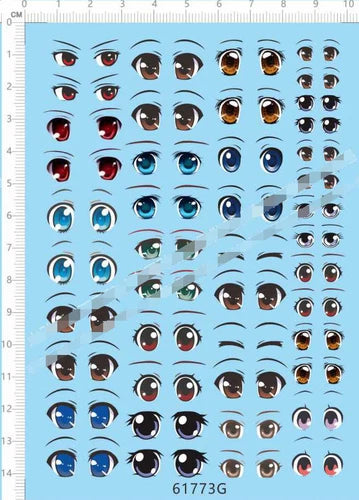 Clay Garage Kits Doll Figures EYES collections G Model Kit Water Decal 07FC0E-D4 - KOEEK