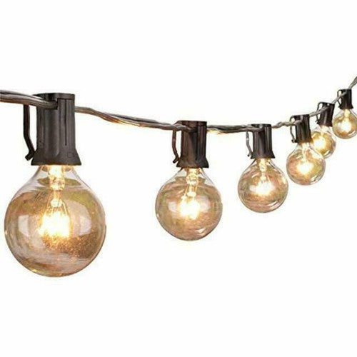 BRIGHTOWN Outdoor PATIO String LIGHTS 100FT G40 Backyard LIGHTS 5 Watts ea BLACK BRIGHTOWN - KOEEK