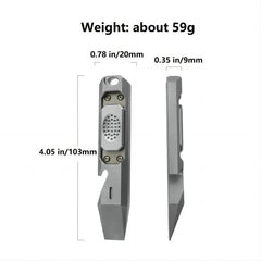 EDC Titanium Pry Bar Crowbar Bottle Opener Fidget Slider Toy Pocket Multi Tool 07FC0E-D4 - KOEEK