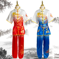 Chinese Style Kung Fu Wushu Tai Chi Suit Arts Uniform Performance Jacket Pants 07FC0E-D4 - KOEEK