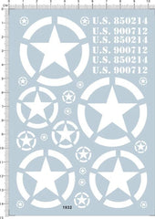 5-50mm U.S Army star Insignia 850214 900712 Military Vehicle Marking Water Decal 07FC0E-D4 - KOEEK