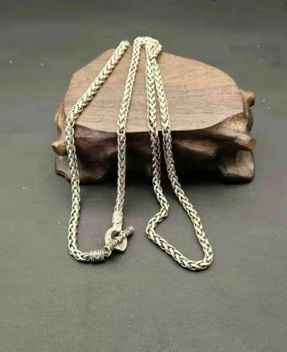 Rare Chinese Miao Tibetan Silver Handmade Necklace Jewelry Noble Women Men Gift RARE - KOEEK