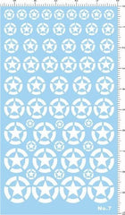 Universal 4-13mm US ARMY Military Insignias White Star Marking Water Slide Decal 07FC0E-D4 - KOEEK