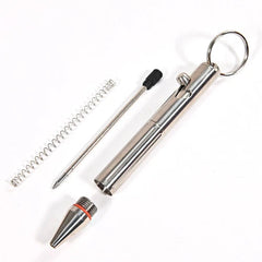 Portable EDC Mini Titanium Alloy Ballpoint Emergency Write Keychain Signing Pen 07FC0E-D4 - KOEEK