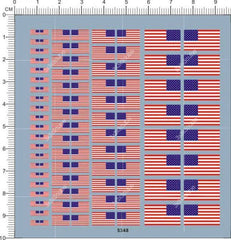 Universal Scales 1/24 1/18 1/12 1/10 USA American flags Model Water Slide Decal 07FC0E-D4 - KOEEK