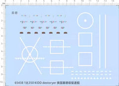 1/350 USN Kidd-class destroyer USS Kidd Markings Model Kit Water Slide Decal 07FC0E-D4 - KOEEK