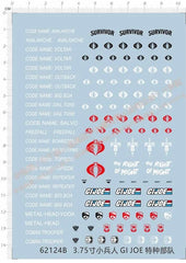 1/18 united states 3.75' solider GI JOE Model Kit Water Decal 07FC0E-D4 - KOEEK