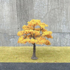 Autumn Wire Tree Model with Base DIY Diorama Military Scenery Orange Yellow 07FC0E-D4 - KOEEK