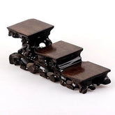 9.6" Chinese Mahogany Wood Stands for Snuff Bottles Carving Display Base Crafts 07FC0E-D4 - KOEEK