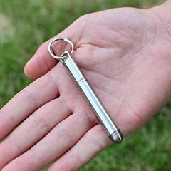 EDC Portable Mini Titanium Alloy Ballpoint Emergency Write Keychain Signing Pen 07FC0E-D4 - KOEEK
