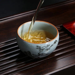 Master Cup Crackle Glaze Ruyao Craft Porcelain Tea Cup Chinese Kungfu Cup 95ml 07FC0E-D4 - KOEEK