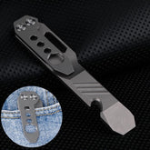 TC4 Titanium Alloy Pocket Pry Bar Pendant Crowbar opener Multi Keychain EDC Tool 07FC0E-D4 - KOEEK