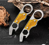 Titanium PEI Bottle Opener Pry Bar Crowbar Wrench EDC Pocket Multi Tool Keychain 07FC0E-D4 - KOEEK