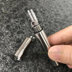 EDC Outdoor TC4 Titanium Alloy Waterproof Container Box Pendant Tweezers PTE-20 07FC0E-D4 - KOEEK