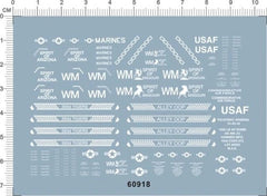 1/200 USAF B-2 Spirit Stealth Strategic Bomber Markings Water Slide Decal White 07FC0E-D4 - KOEEK