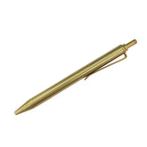 Handmade Spring EDC Retro Copper Brass Ball Pen Pocket Signature Pen G2 Refill HANDMADE - KOEEK