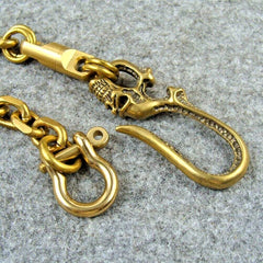Handmade Solid Brass Bag Wallet Chain Fob Pants Chain Key Chains 50cm 07FC0E-D4 - KOEEK
