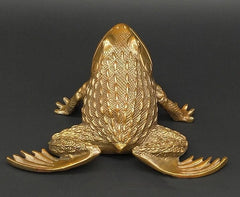 1pcs 450g Chinese Feng Shui Brass Carved Money Frog Statue Toad Wealth Decor 07FC0E-D4 - KOEEK