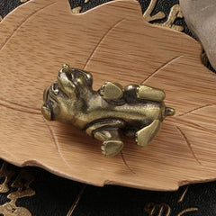 Solid Brass Dog Figurine Small Statue Home Ornament Figurines Collectibles 07FC0E-D4 - KOEEK