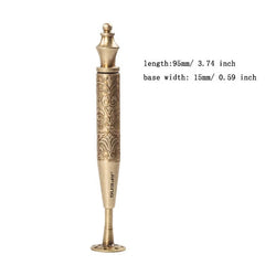 Antique Brass Color 2 in 1 Carved Smoking Pipe Tamper Brass Pick Tamping Tool 07FC0E-D4 - KOEEK